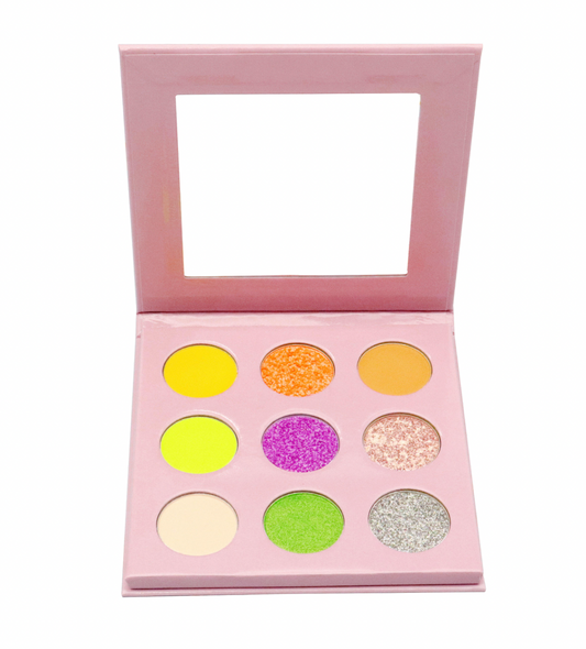 9-Color Pressed Glitter Eyeshadow Palette