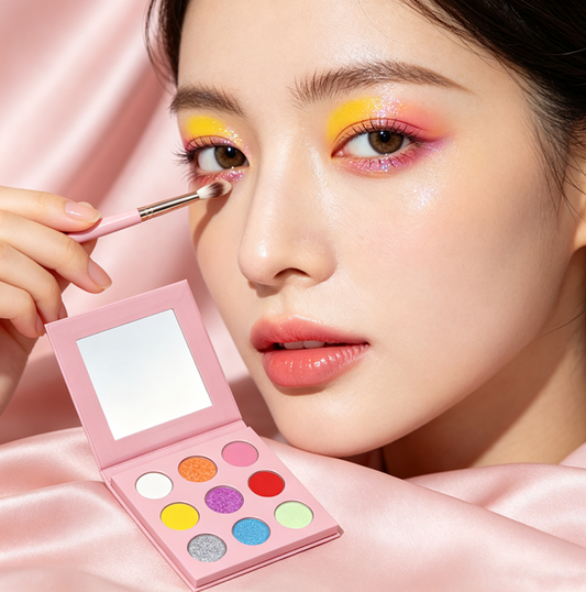 9-Color Pressed Glitter Eyeshadow Palette