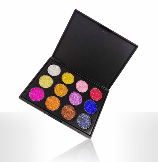 12-Color Glitter Eyeshadow Palette